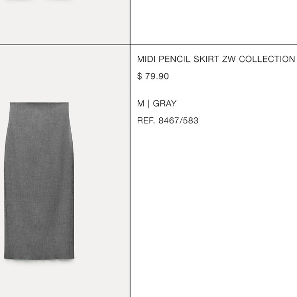 ZARA Midi pencil skirt - Picture 2 of 2